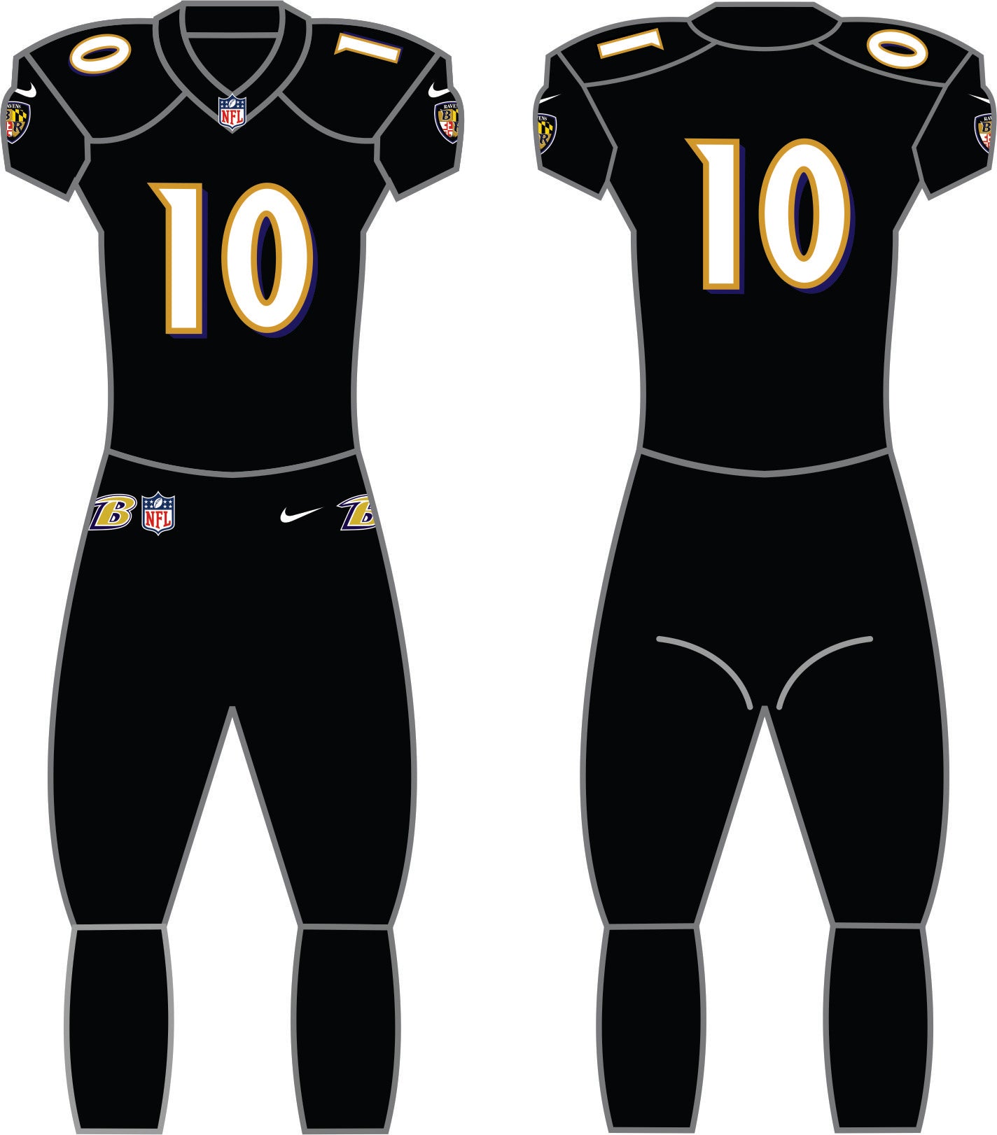 Baltimore Ravens Alternate Uniform - Official NFL Gear