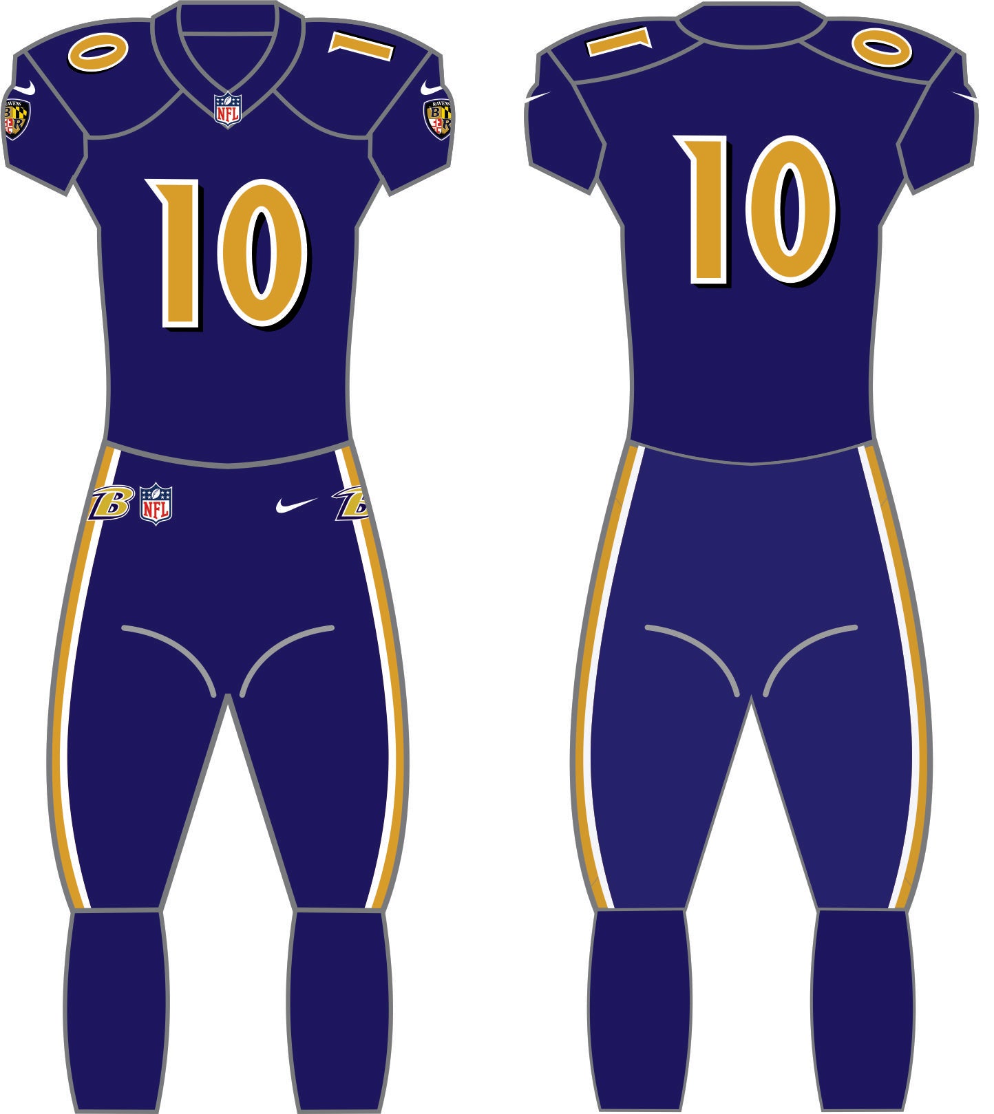 Baltimore Ravens Color Uniform - Official NFL Gear