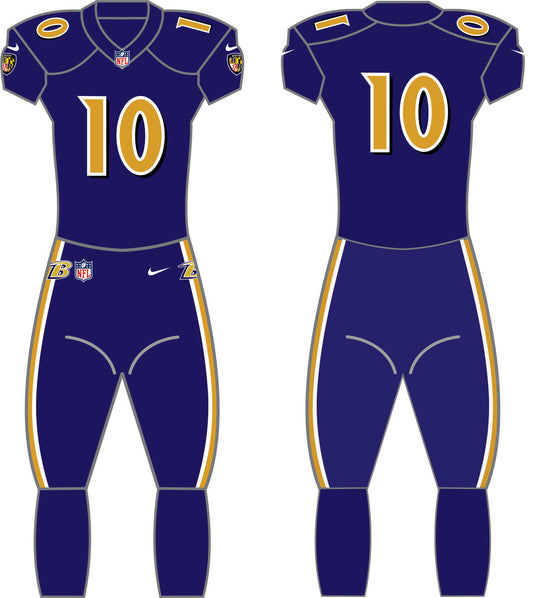 Baltimore Ravens Color Uniform - Official NFL Gear