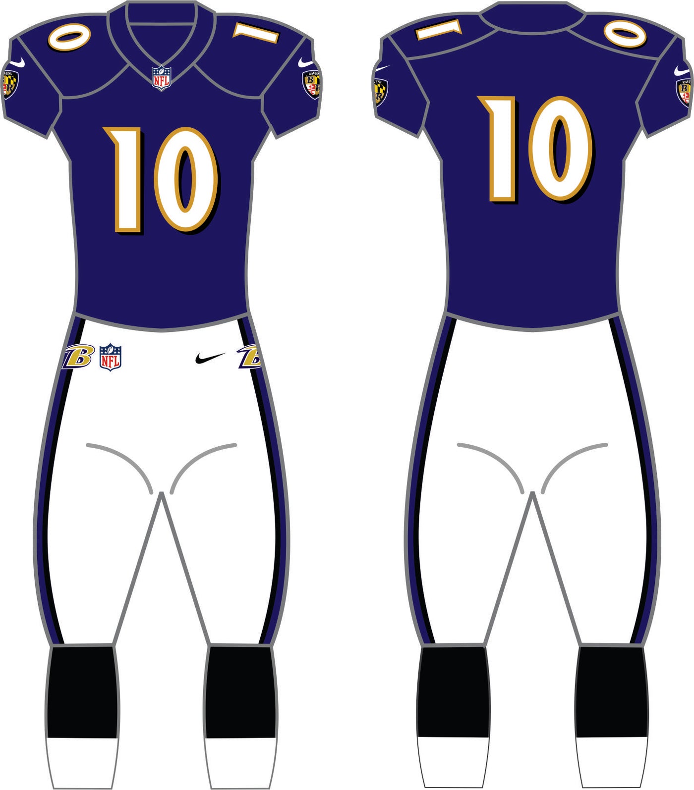 Baltimore Ravens Home Uniform - Official NFL Gear