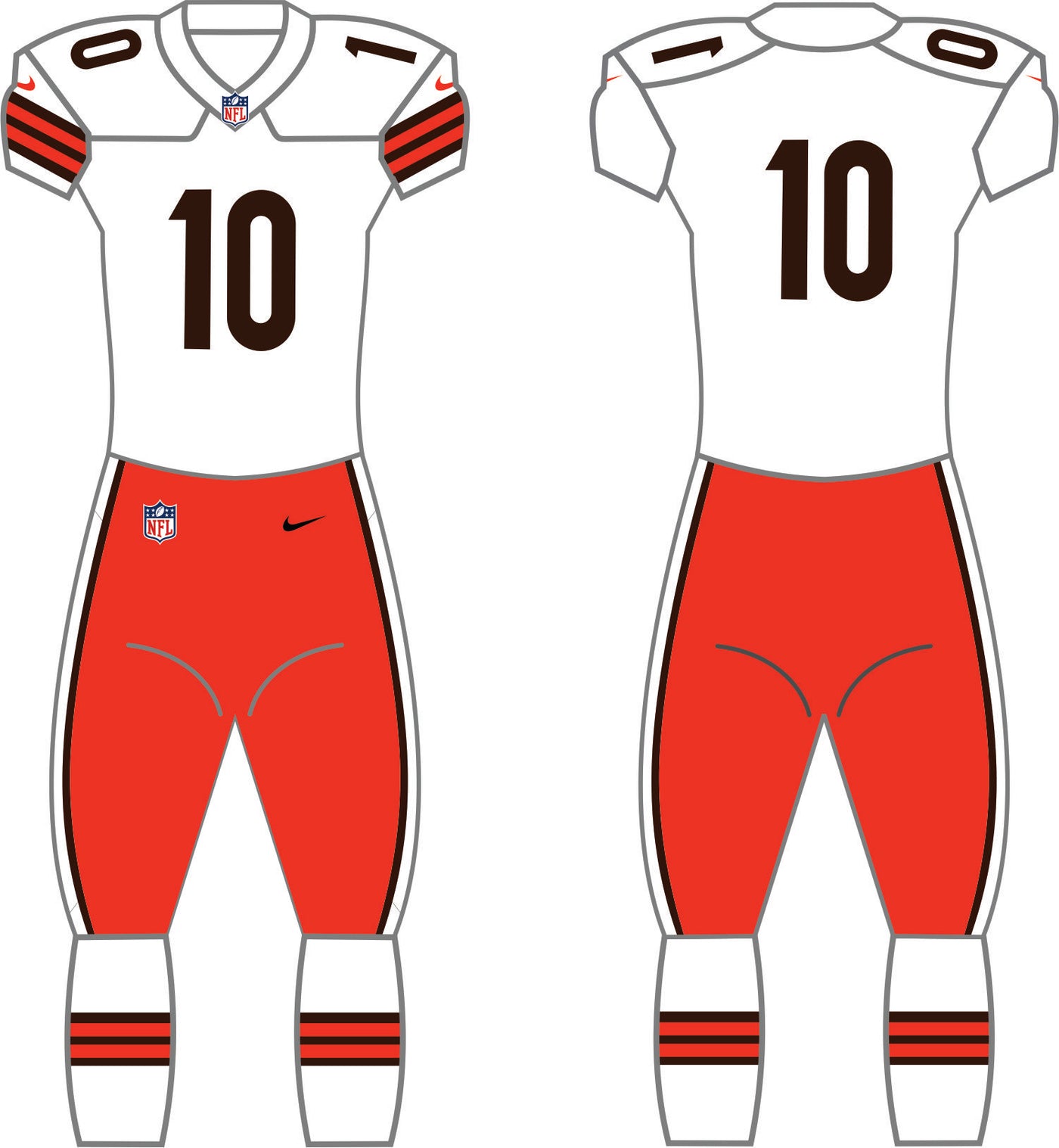 Cleveland Browns Away Uniform - Official NFL Gear