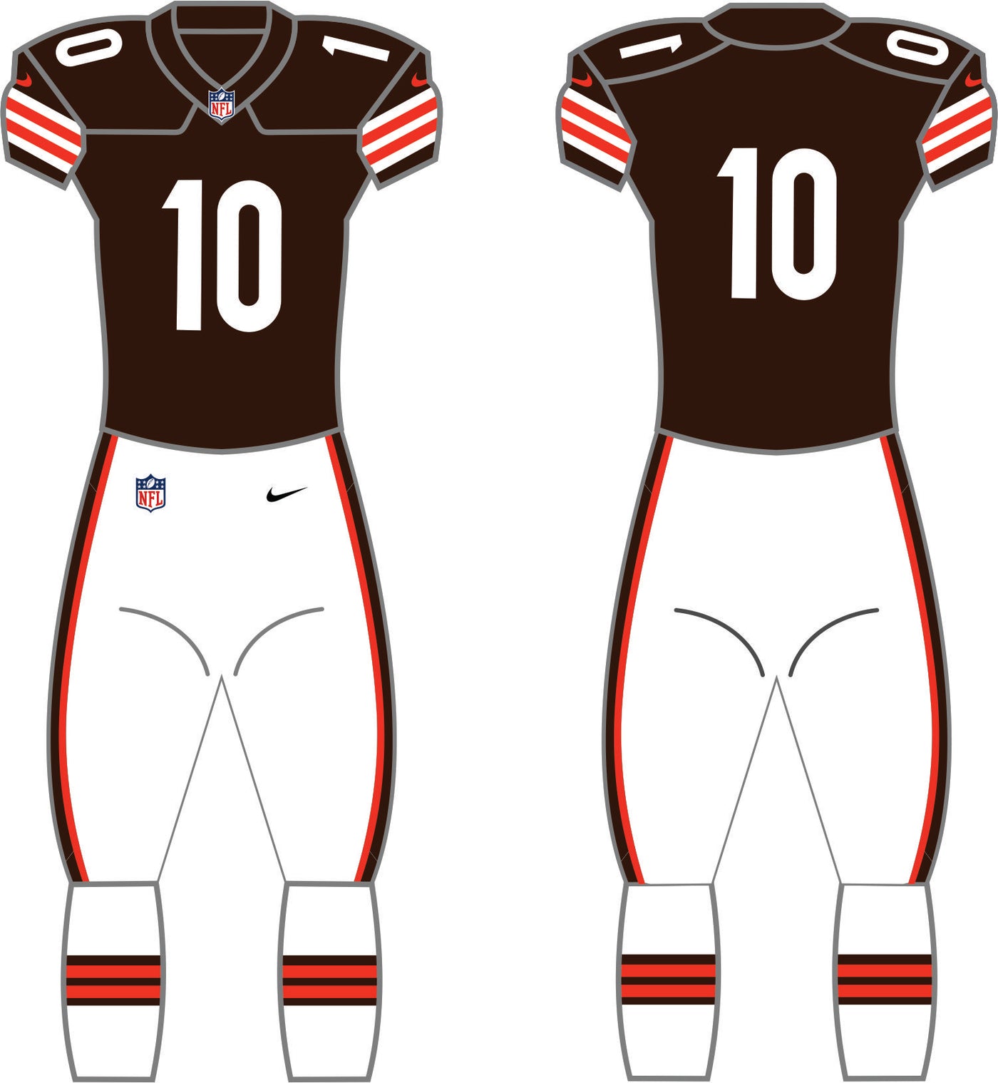 Cleveland Browns Home Uniform - Official NFL Gear