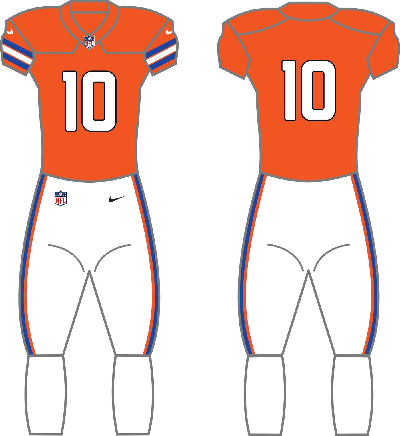 Denver Broncos Throw Back Uniform - Official NFL Gear