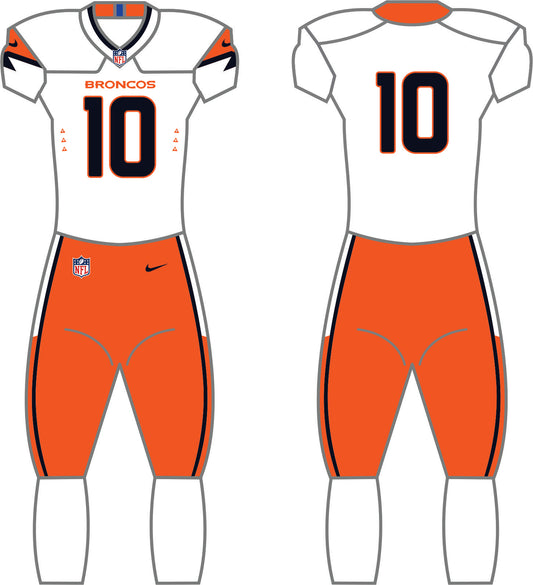 Denver Broncos Away Uniform - Official NFL Gear