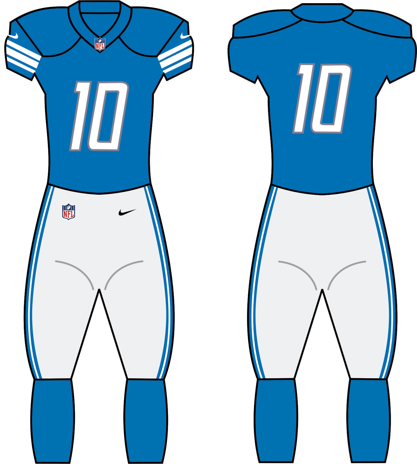 Detroit Lions Color Uniform - Official NFL Gear