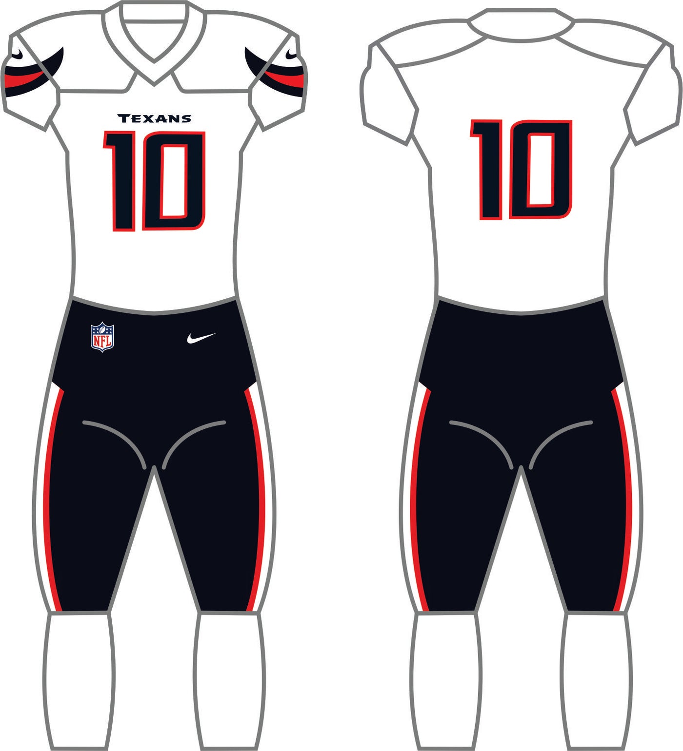 Houston Texans Away Uniform - Official NFL Gear