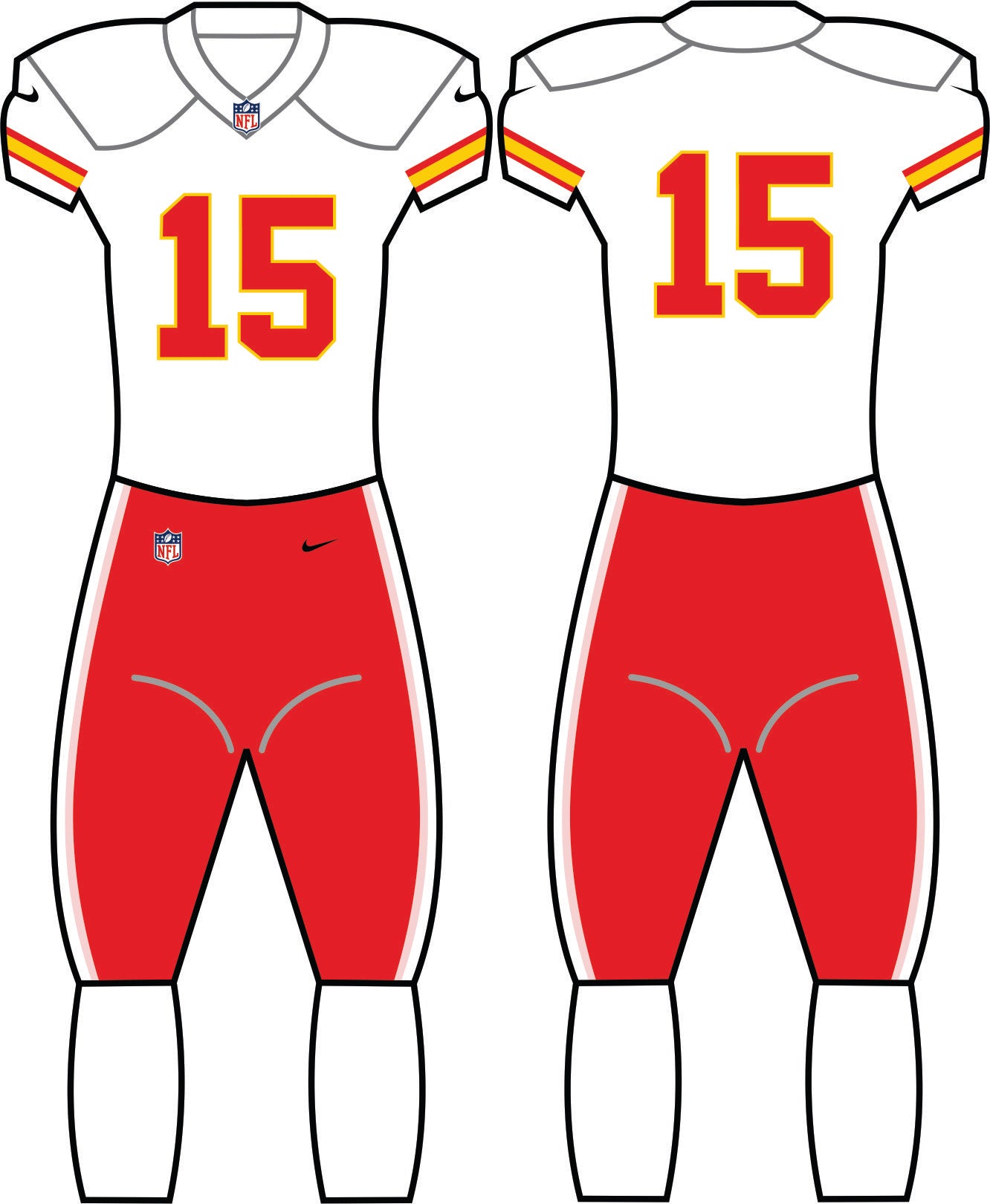 Kansas City Chiefs Road Uniform - Official NFL Gear