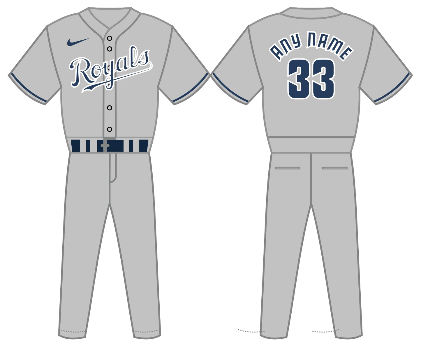 Kansas City Royals Away Uniform – Official MLB Gear