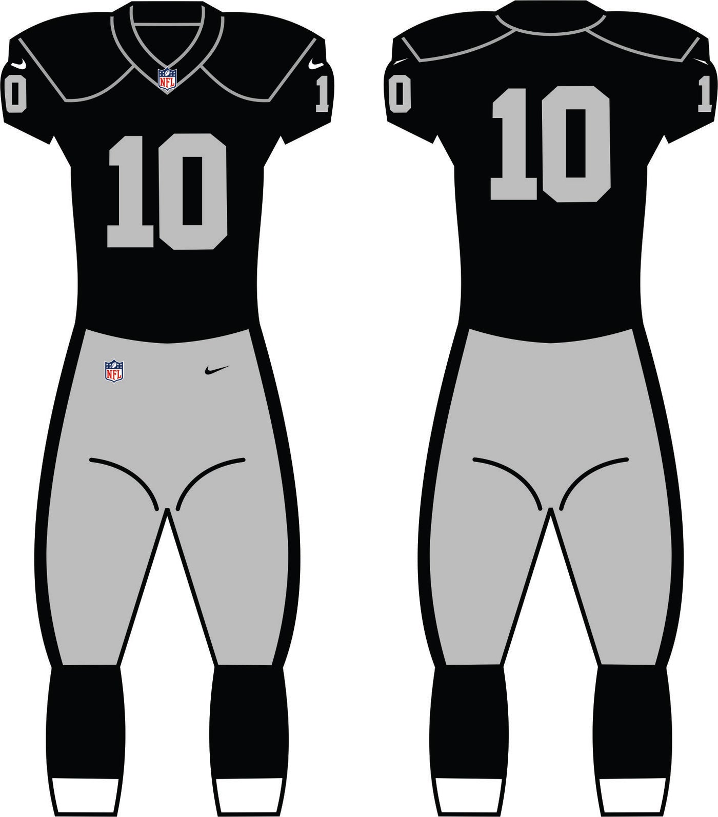 Las Vegas Raiders Color Uniform - Official NFL Gear