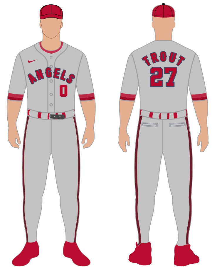 Los Angeles Angels Away Uniform – Official MLB Gear