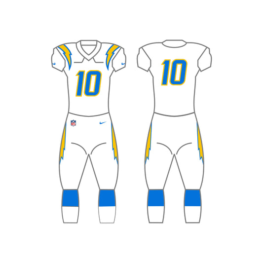 Los Angeles Chargers Away Uniform - Official NFL Gear