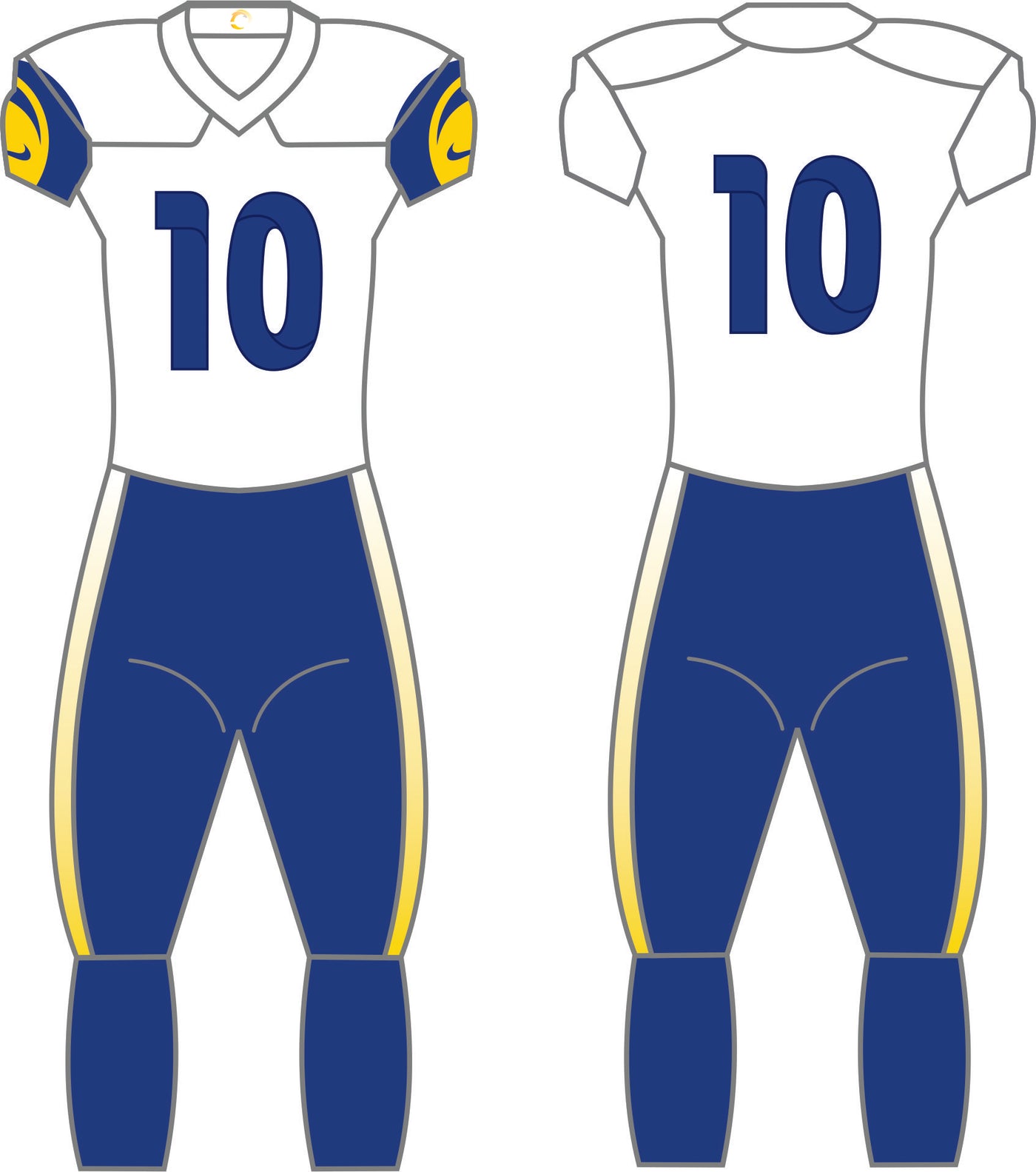 Los Angeles Rams Away Uniform - Official NFL Gear