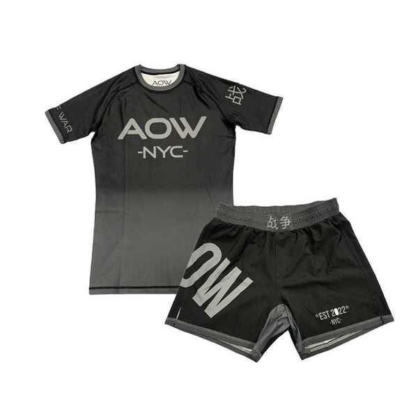 Zees Wears AOW NYC No-Gi Set - Grappling Rash Guard & Fight Shorts
