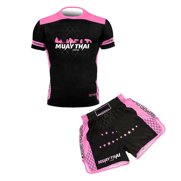 Zees Wears Muay Thai Fighter Set - Training Shorts & Rash Guard