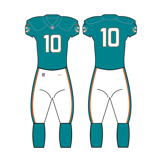 Miami Dolphins Color Uniform - Official NFL Gear