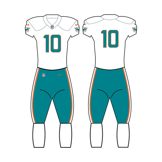 Miami Dolphins White Uniform - Official NFL Gear