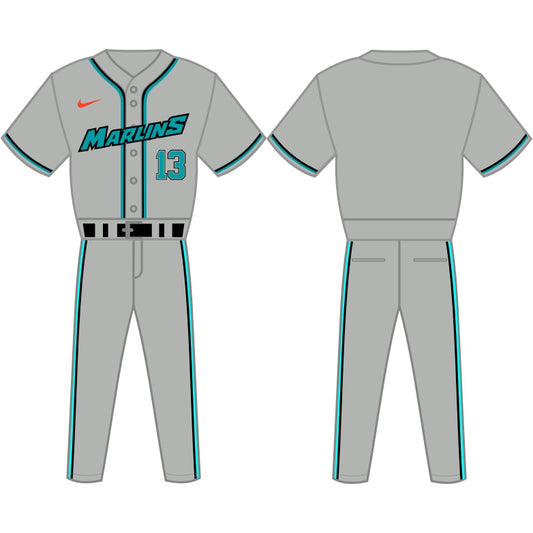 Miami Marlins Road Uniform – Official MLB Gear