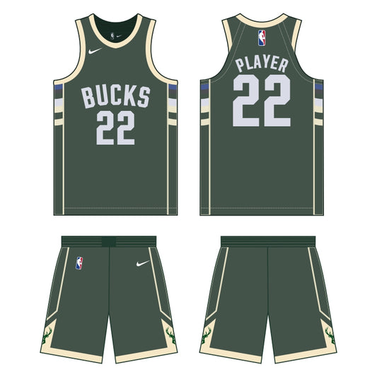 Milwaukee Bucks Icon Edition Uniform - Official NBA Gear