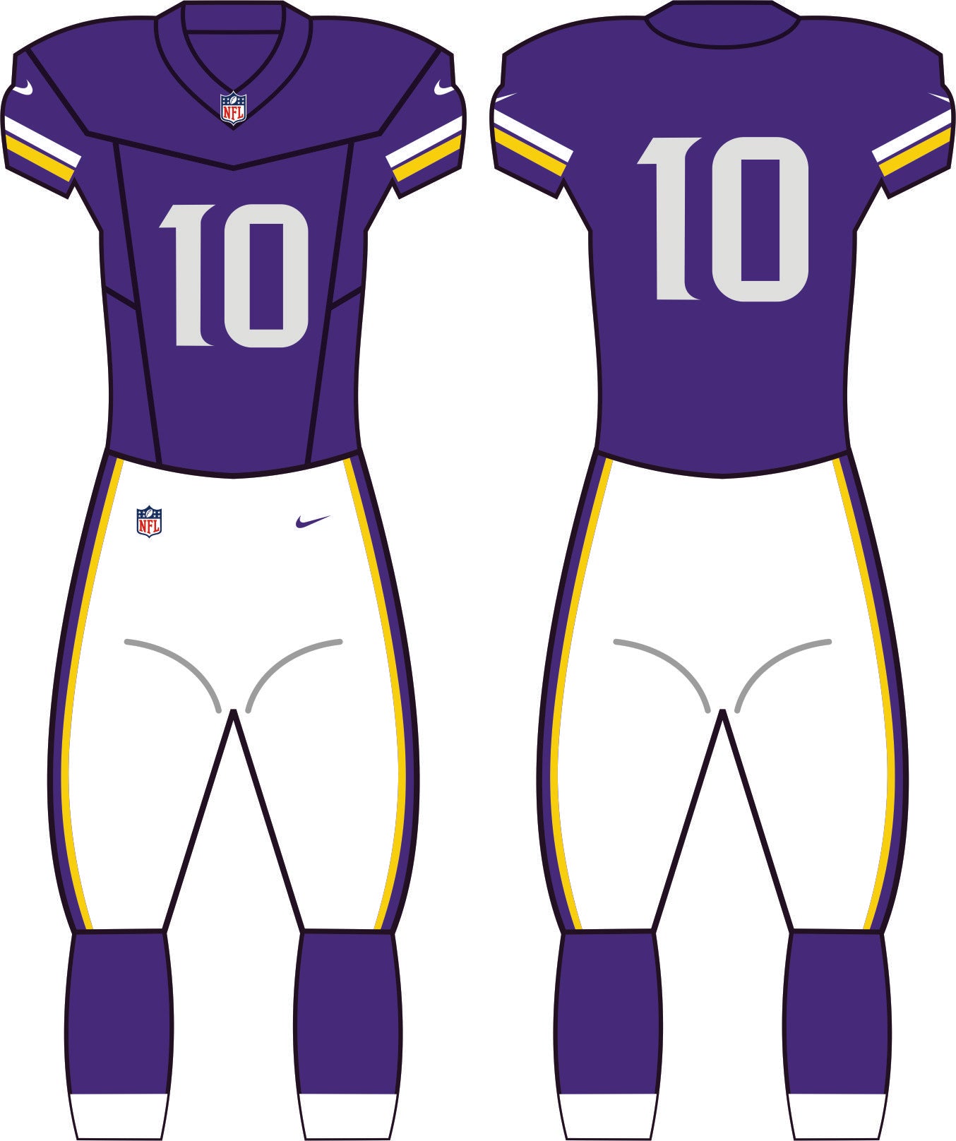 Minnesota Vikings Color Uniform - Official NFL Gear