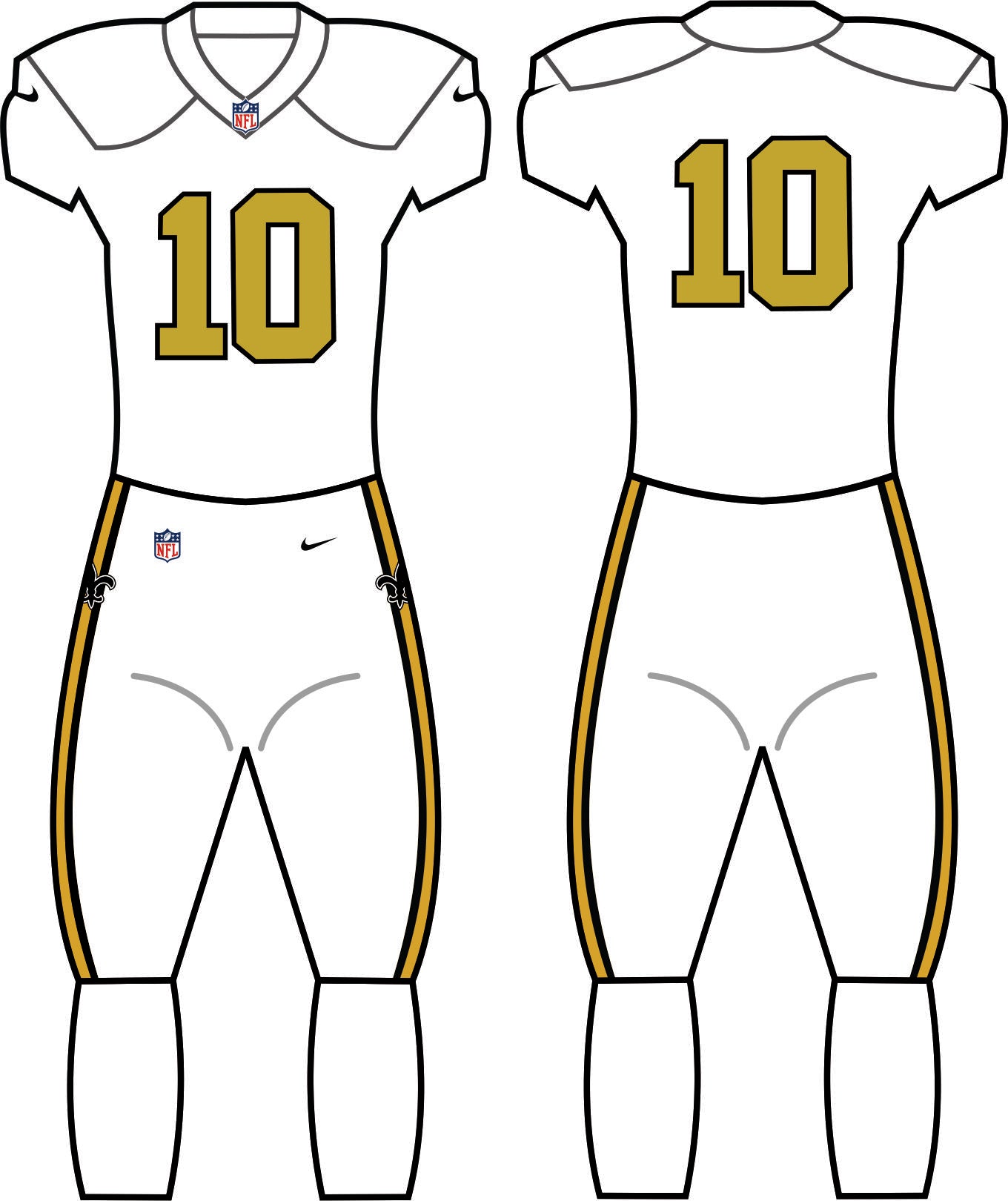 New Orleans Saints Alternate Uniform - Official NFL Gear