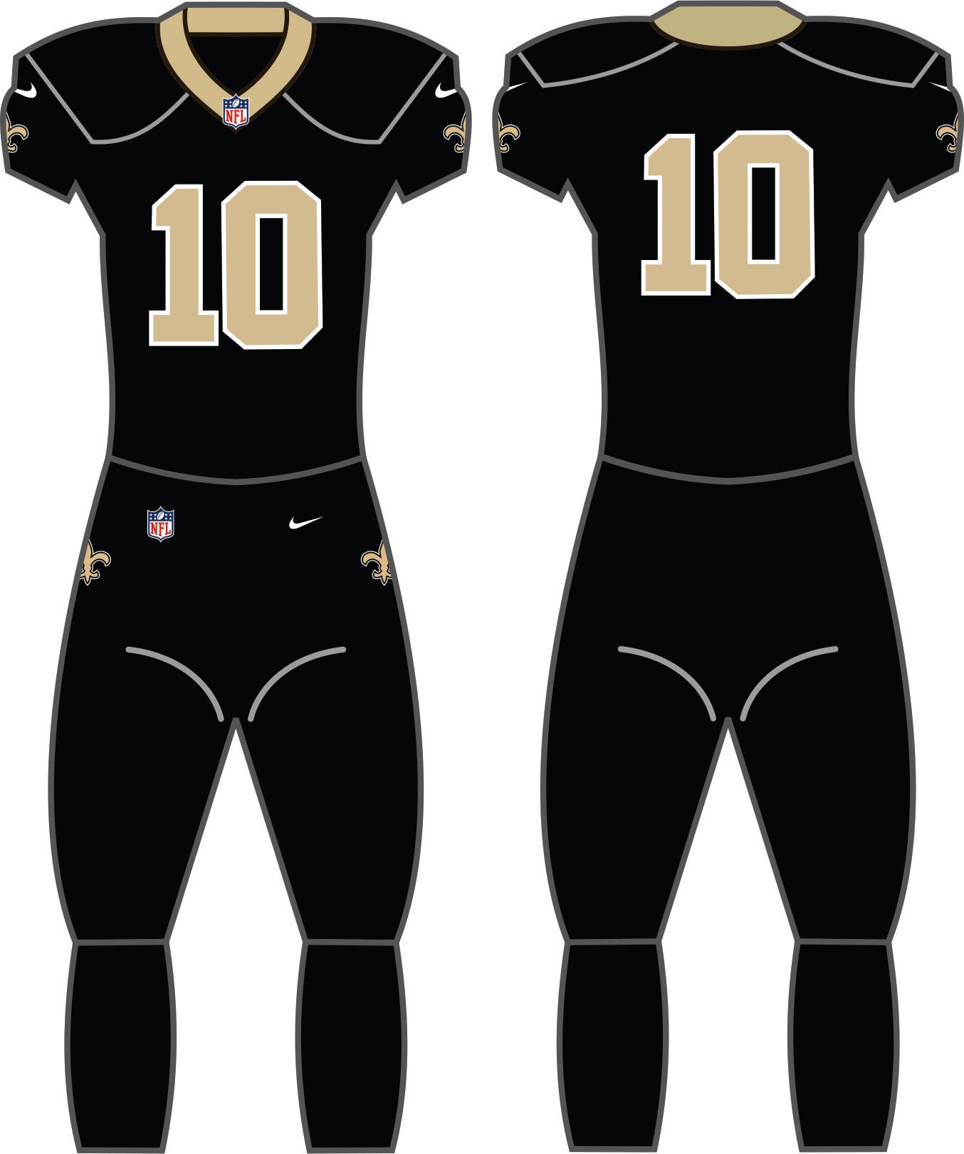 New Orleans Saints Color Uniform - Official NFL Gear