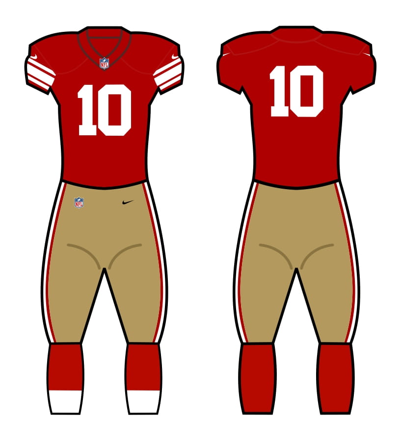 San Francisco 49ers Color Uniform - Official NFL Gear