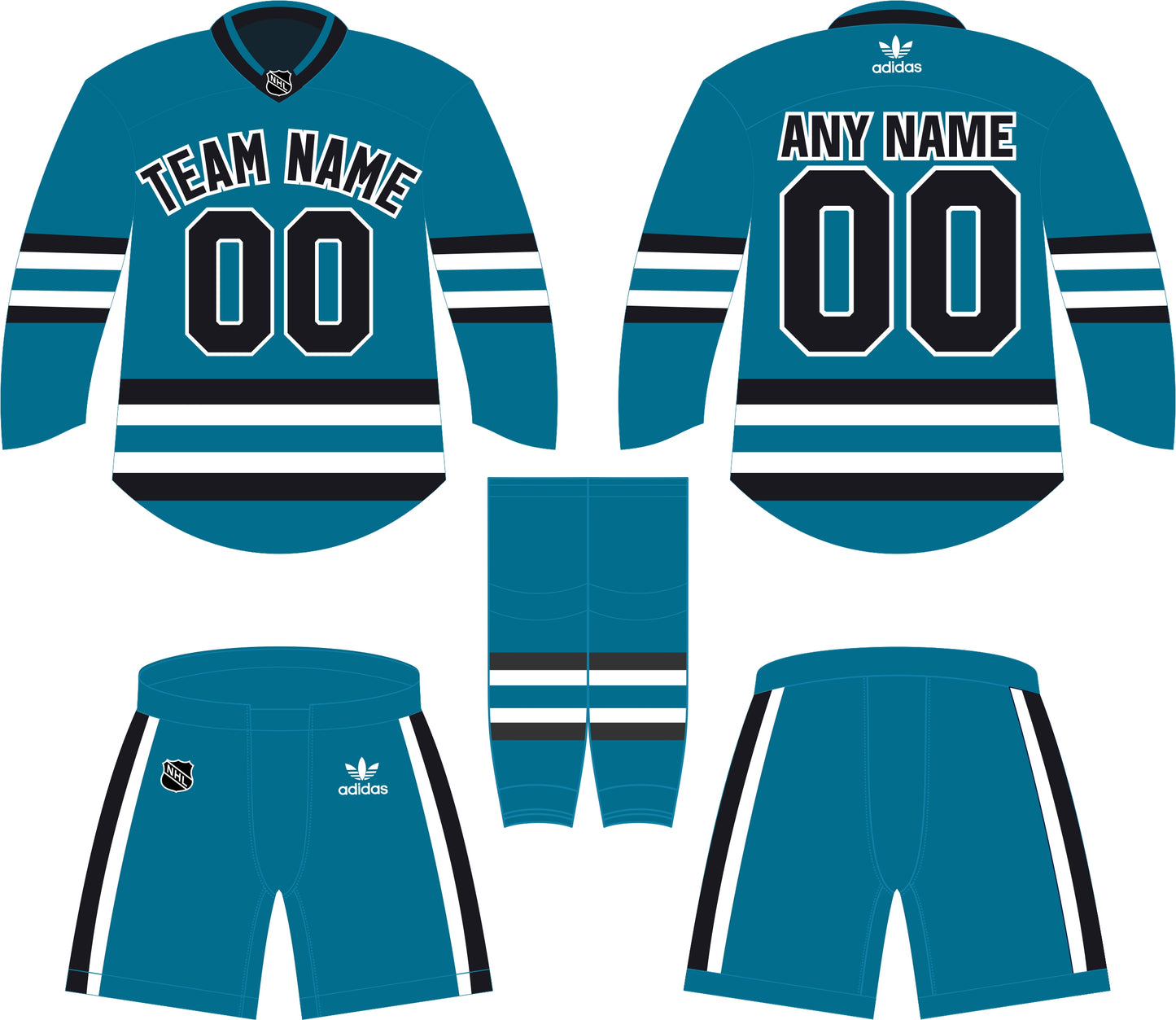 San Jose Sharks Home Uniform - Official NHL Gear