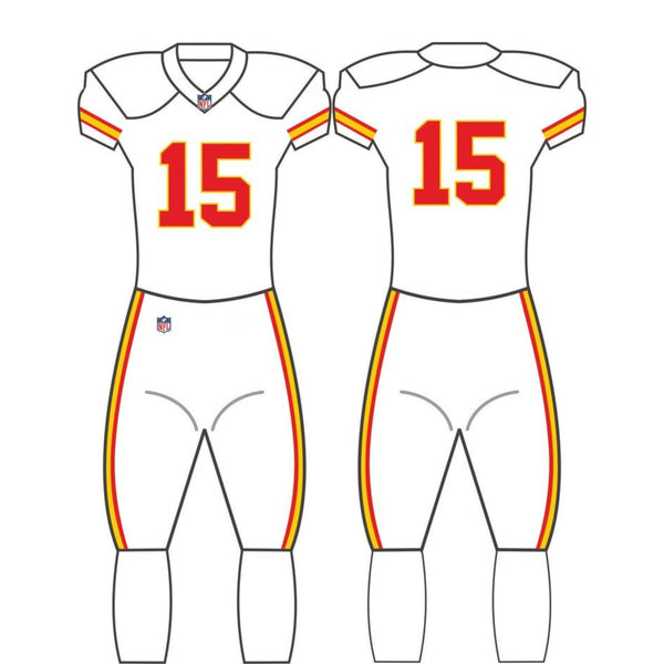 Kansas City Chiefs All White Uniform - Official NFL Gear