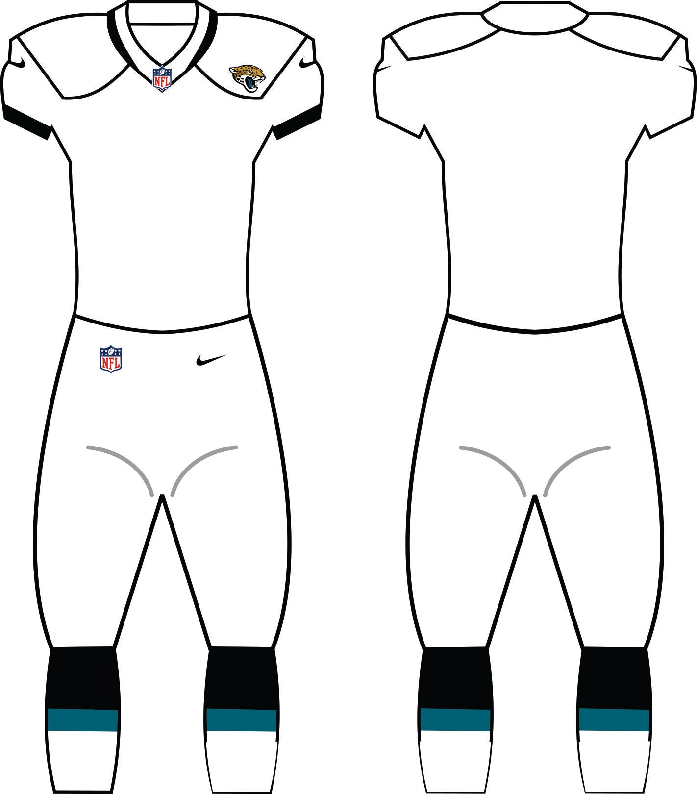 Jacksonville Jaguars White Uniform - Official NFL Gear